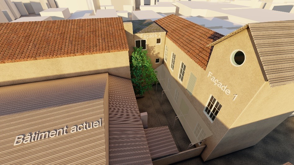 Rendu réaliste 3D de maisons issu d'une maquette BIM AUIGE